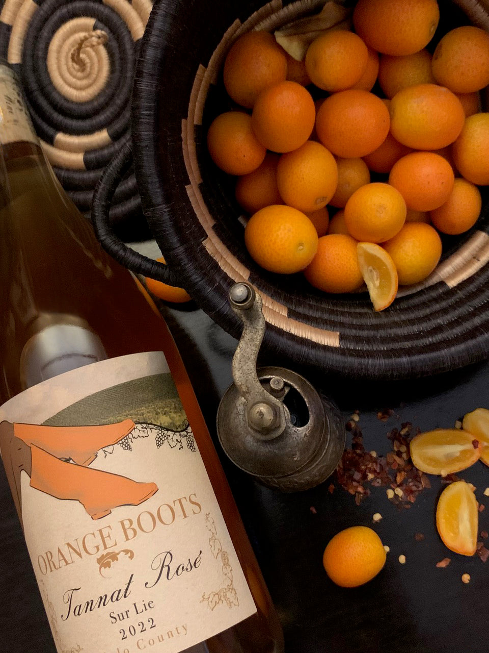 Tannat Rose with a balanced between smooth and tannic, light and bold. Notes of plum, citrus and aromatic