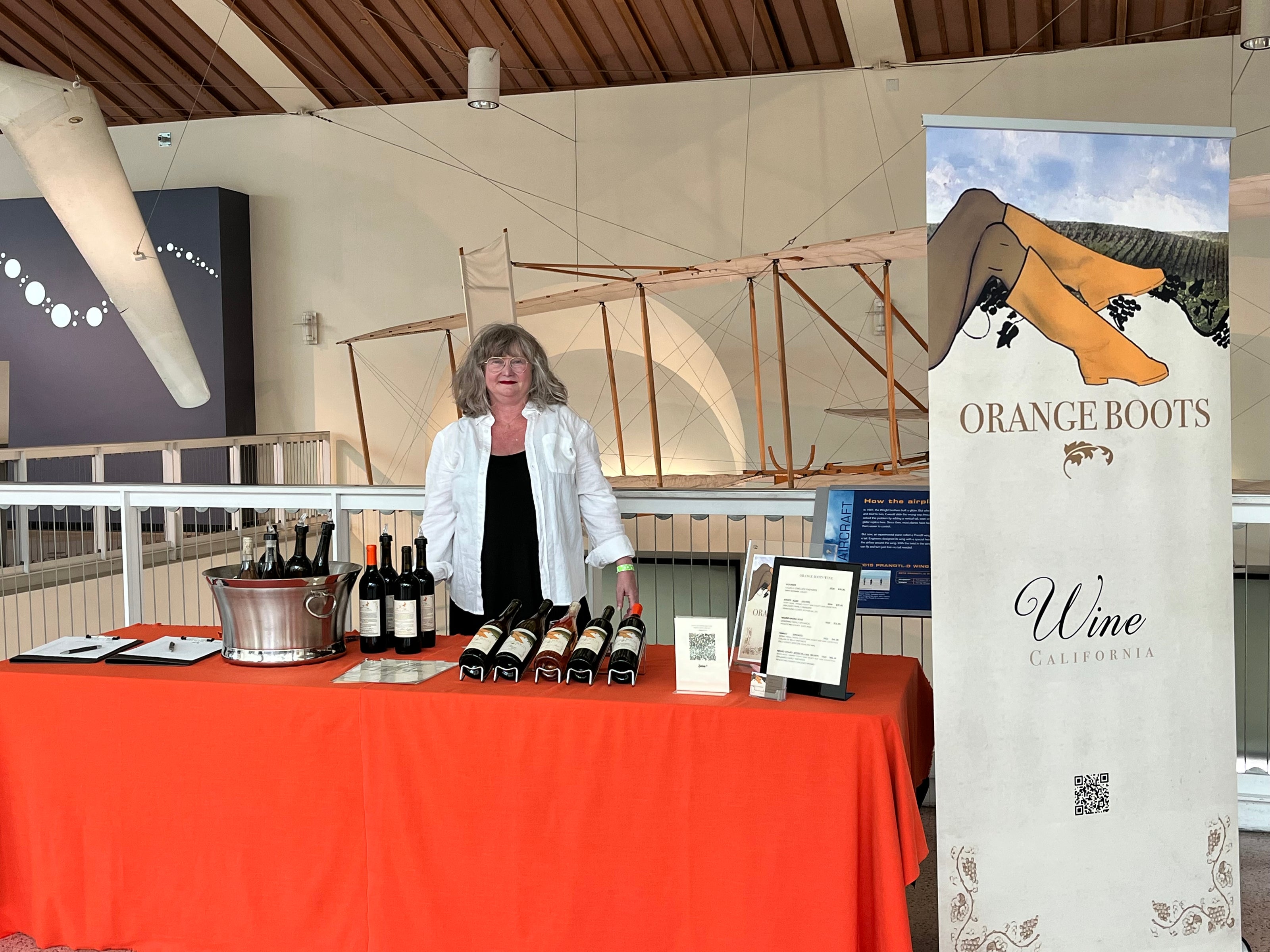 OrangeBootsWine Display at Uncorked LA